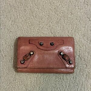 Balenciaga Motocross leather key case wallet 👝